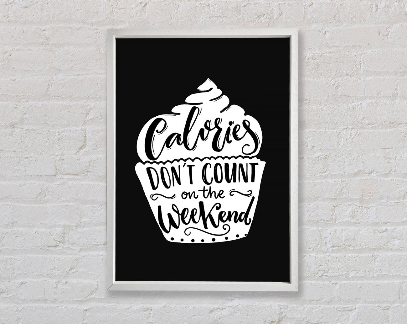 Calories Don't Count On The Weekend Framed Wall Art