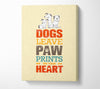 Dogs Leave Paw Prints Canvas Wall Art