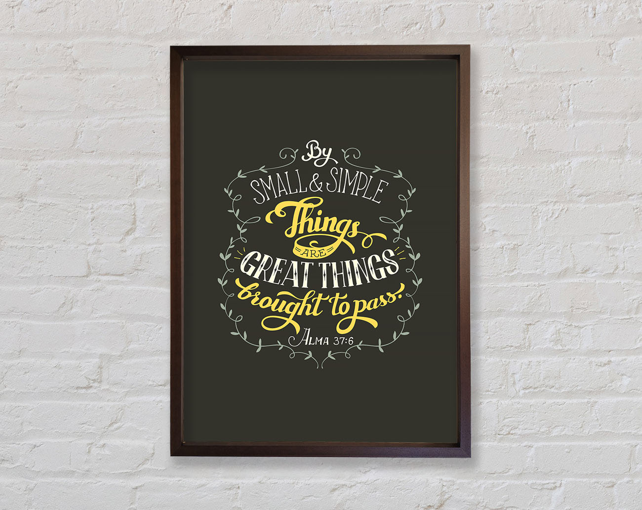 By Small And Simple Things Framed Wall Art