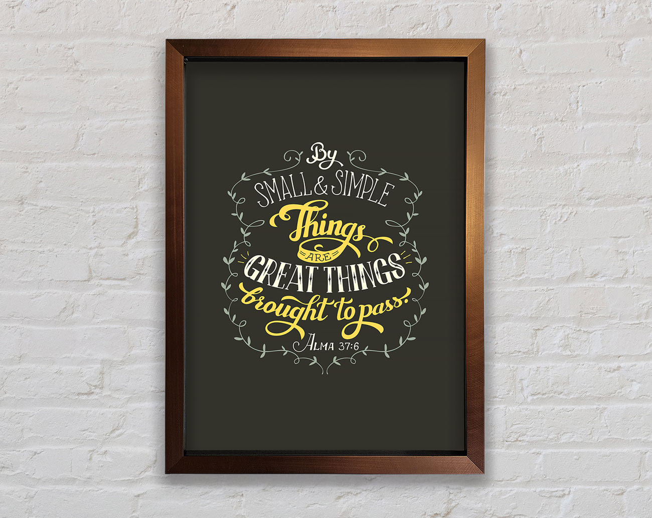 By Small And Simple Things Framed Wall Art