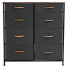 Vertical Furniture Storage Tower - Sturdy Steel Frame, Easy Pull Fabric Bins - Organizer Unit for Bedroom, Hallway, Entryway, Closets - 8 Drawers