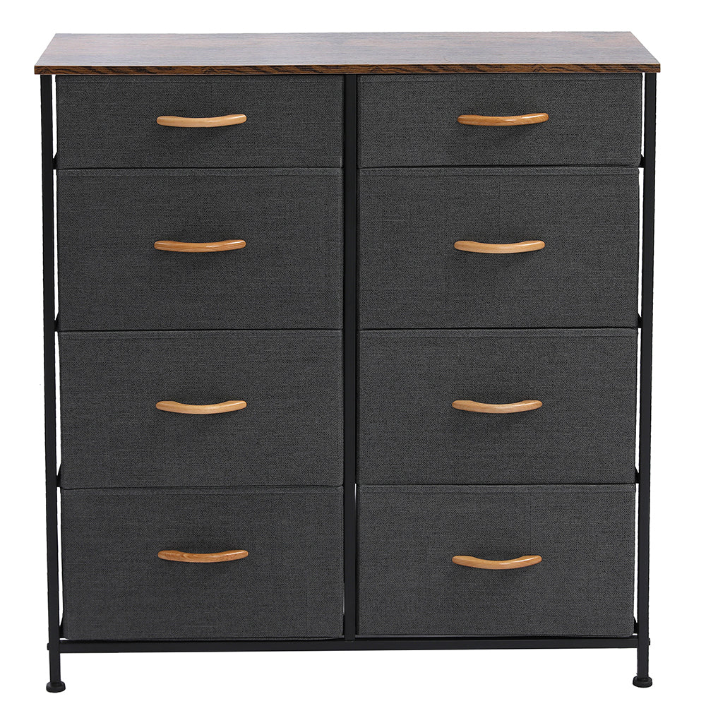 Vertical Furniture Storage Tower - Sturdy Steel Frame, Easy Pull Fabric Bins - Organizer Unit for Bedroom, Hallway, Entryway, Closets - 8 Drawers