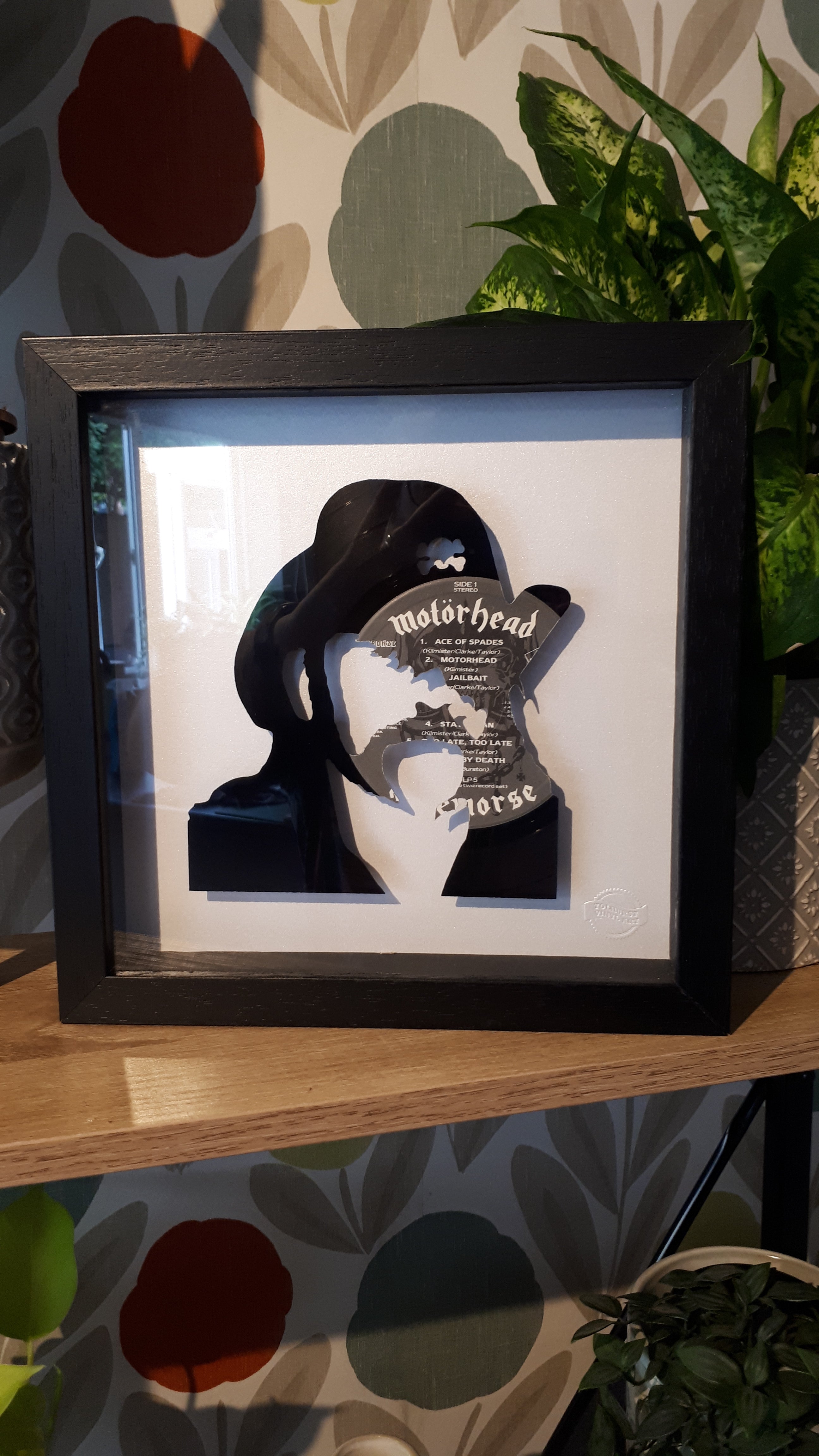 Lemmy from Motorhead - No Remorse - Vinyl Silhouette Record Art 1984