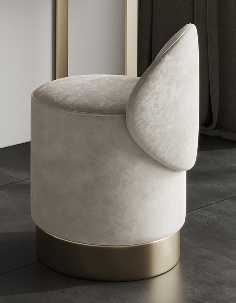 Blakely Dressing Table, Gold Leg& Marble Effect