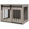 PawHut Dog Crate Furniture, Dog House Furniture Style for Medium Dogs, Dog Kennel with Removable Cushion for Indoor Use, 80 x 54 x 57cm - Brown