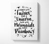 Dance With Fairies Ride A Unicorn Canvas Wall Art