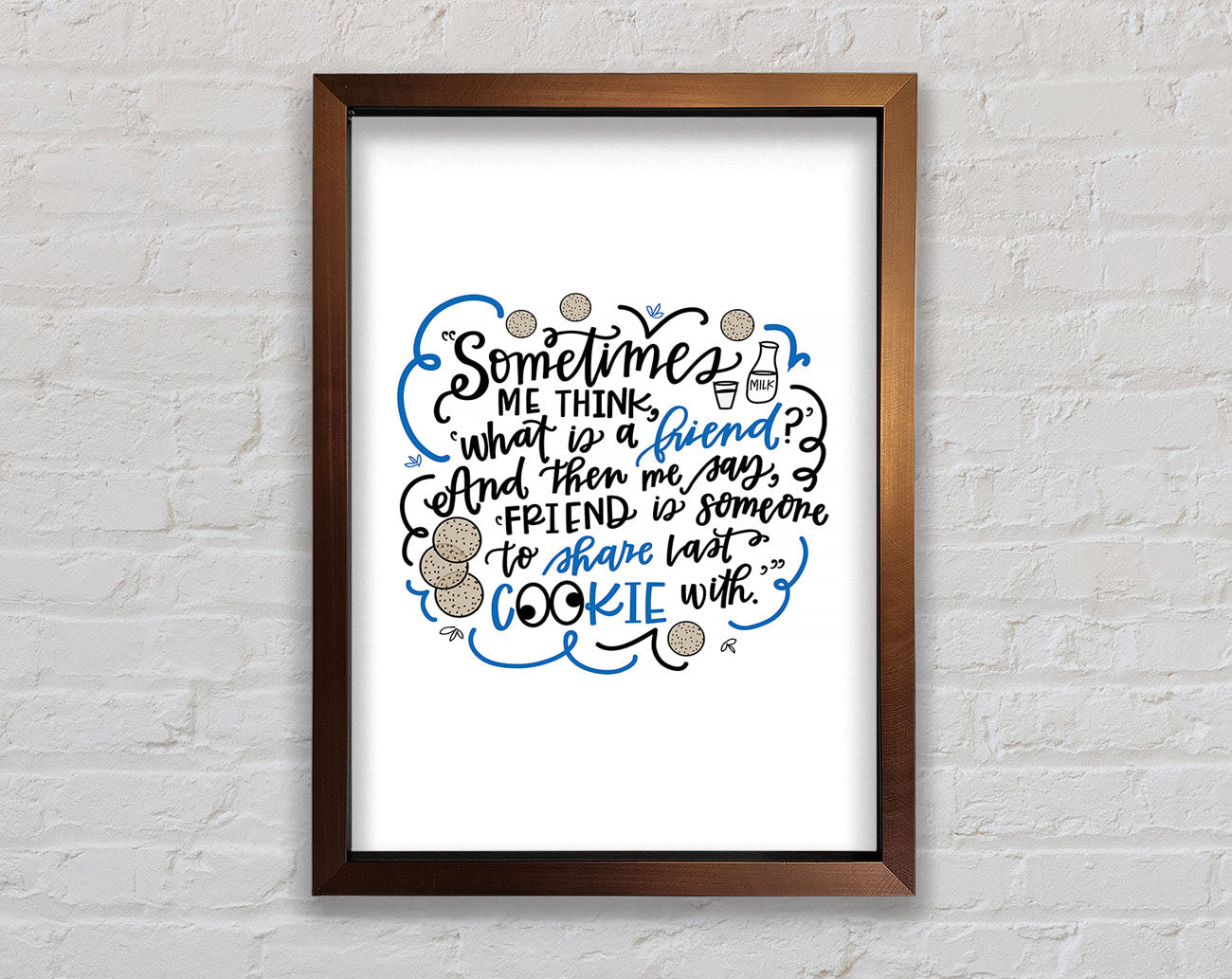 Cookie Friend Framed Wall Art