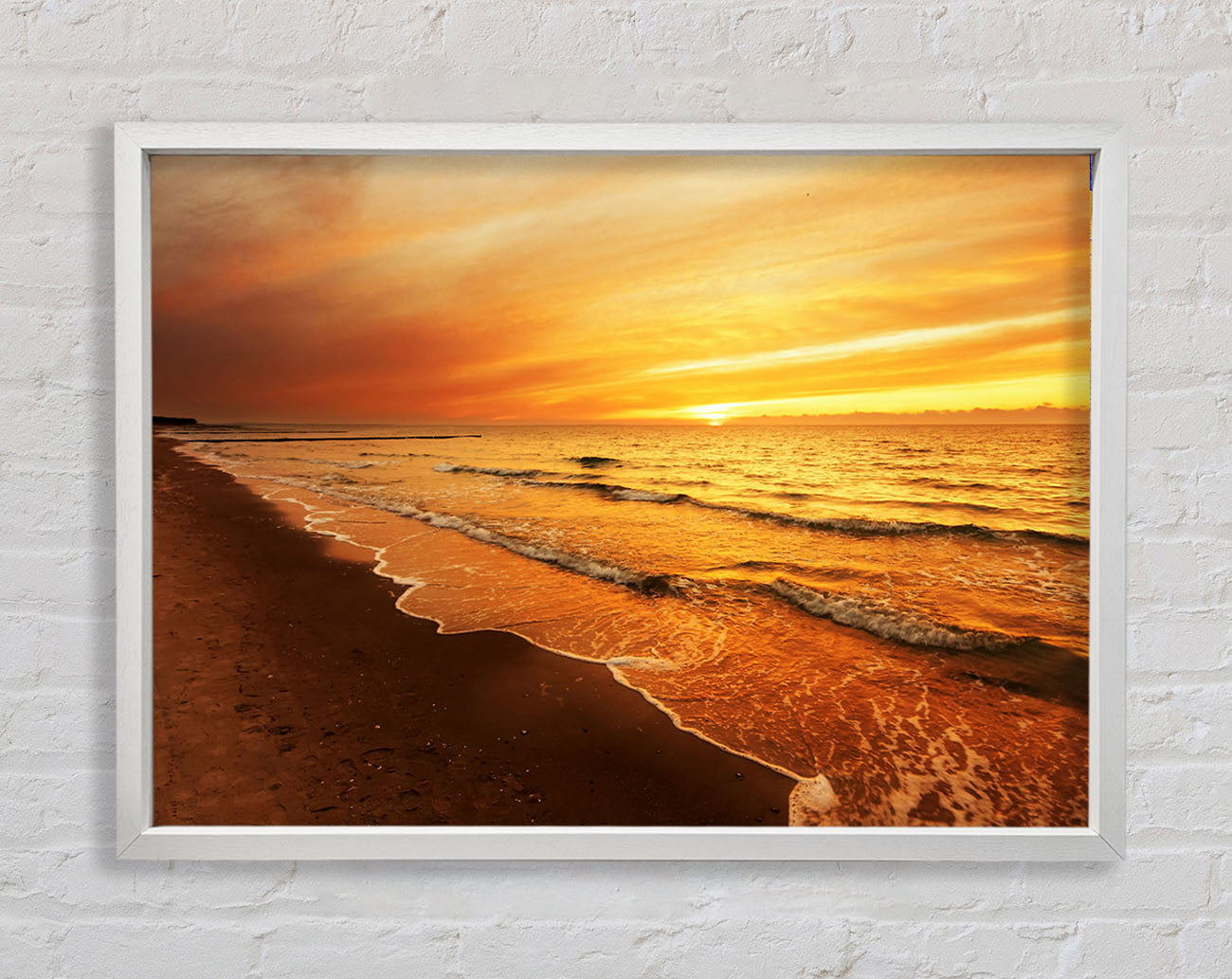 Caramel Ocean Shores Framed Wall Art