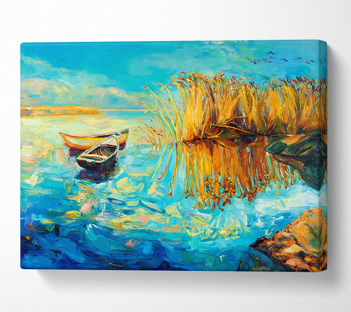 Twin Sailboat Reflections Canvas Wall Art