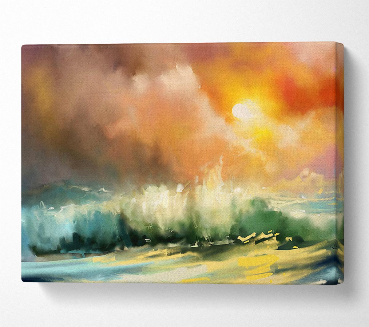 Raging Ocean Skies Canvas Wall Art