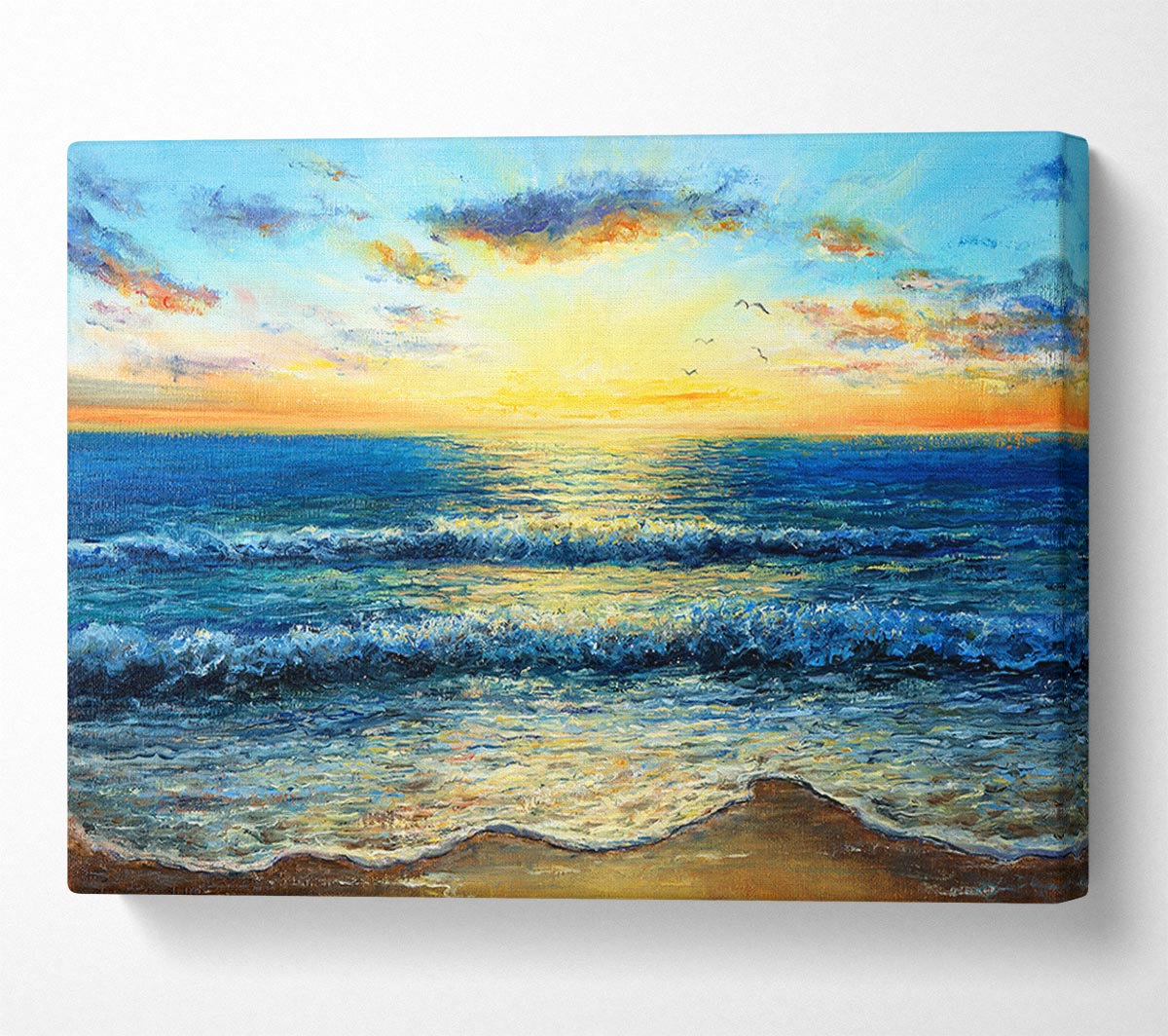 Painting Of The Perfect Sunset Canvas Wall Art