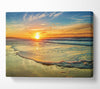 Waves Of The Sunset Ocean Canvas Wall Art