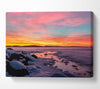 Low Tide Pebble Beach Canvas Wall Art