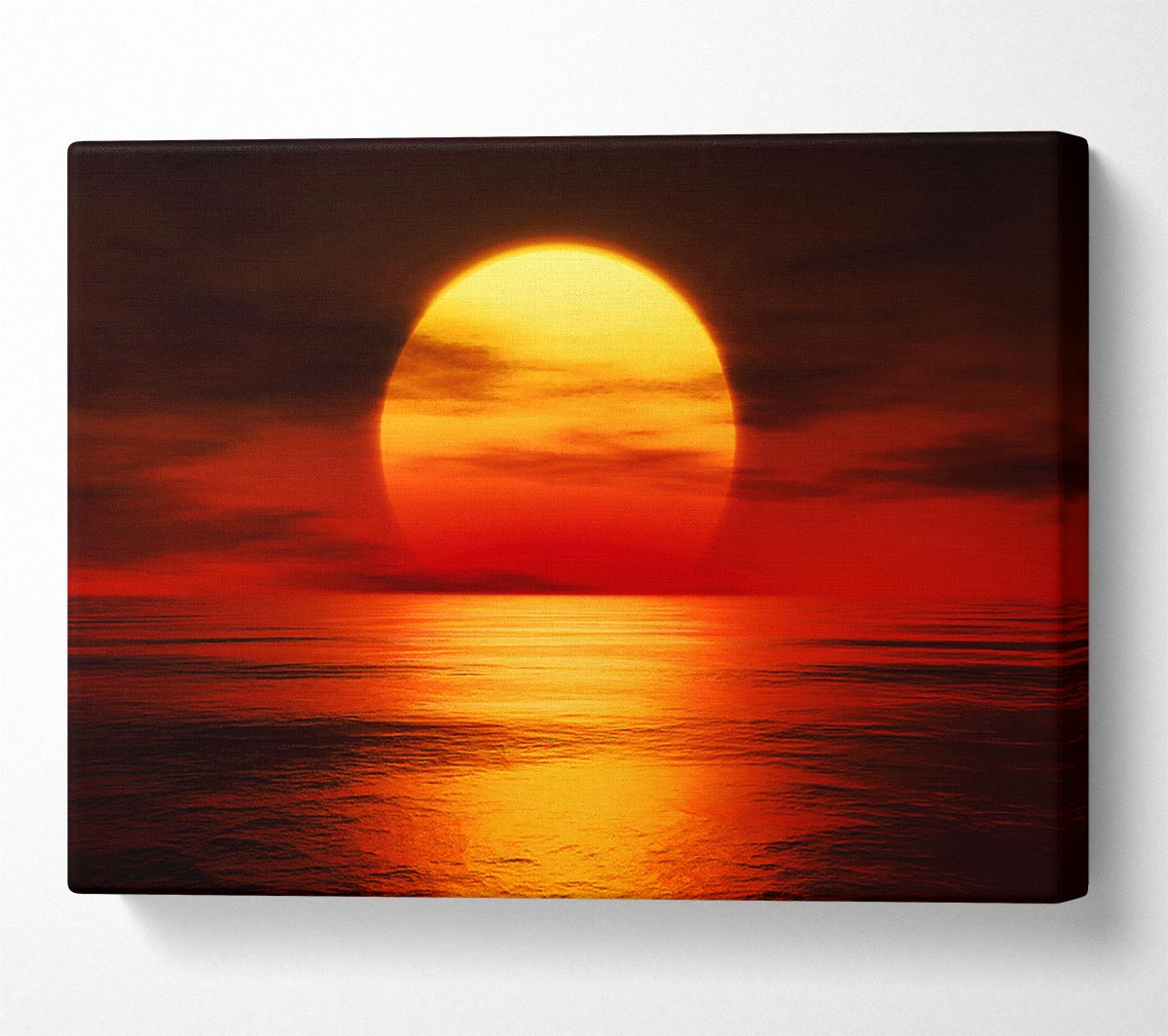 Red Fire Sky Reflections Canvas Wall Art