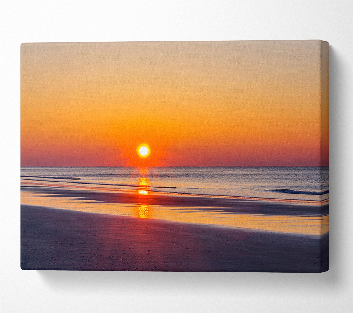 Piercing Orange Sun Blaze Canvas Wall Art