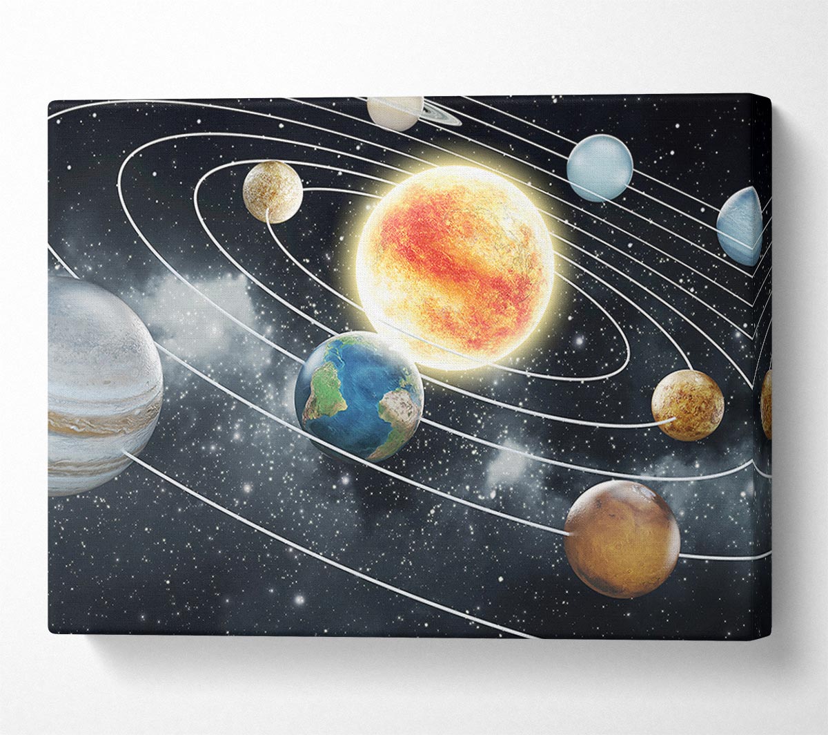 As The Planets Revolve Around The Sun Canvas Wall Art