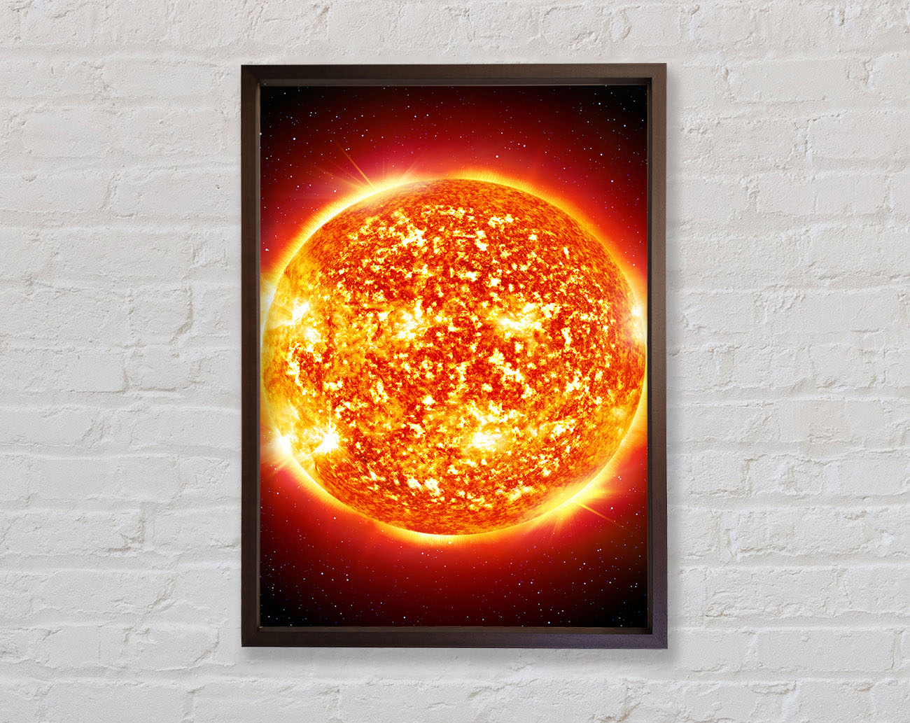 CloseUp Of The Fire Sun Framed Wall Art