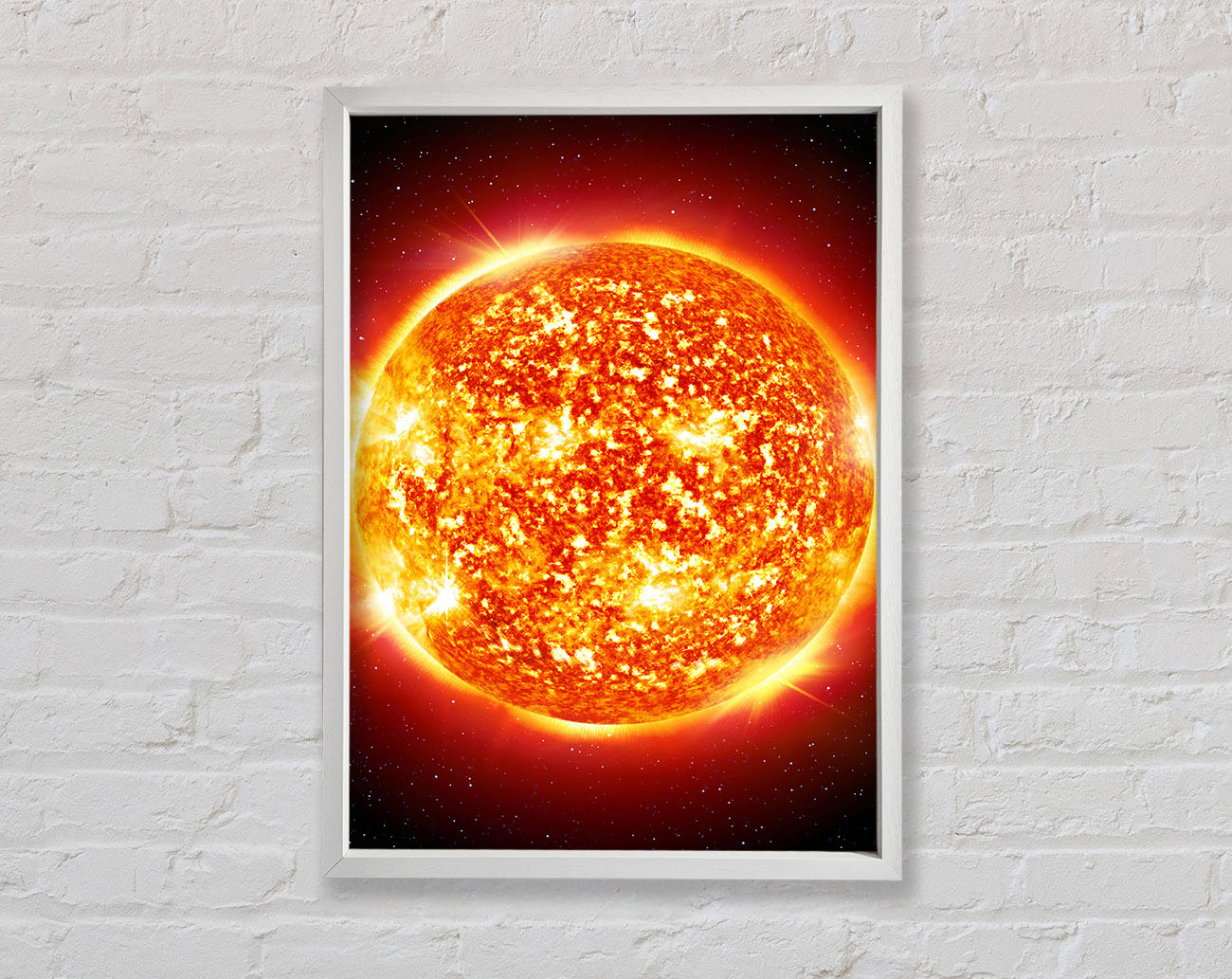 CloseUp Of The Fire Sun Framed Wall Art