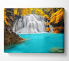 Yellow Trees Around The Blue Waters Canvas Wall Art