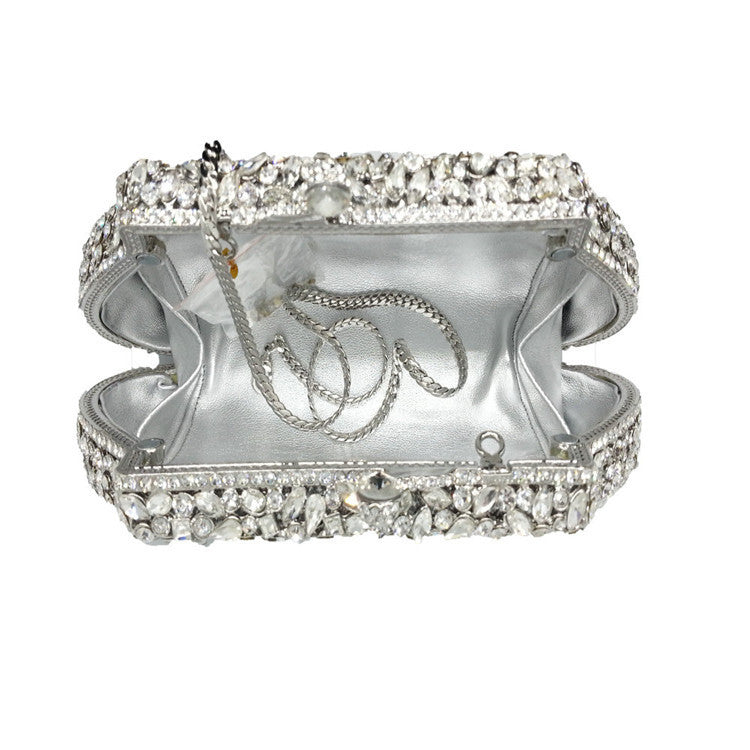 European And American Shell Type Metal Diamond Women's Evening Bag