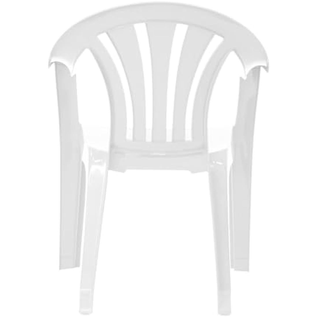 CrazyGadget® Plastic Garden Low Back Chair Stackable Patio Outdoor Party Seat Chairs Picnic White