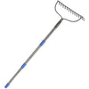 MIYA Garden Rakes for Soil with Long 182CM Handle,Heavy Duty 14 Tines Rake,Gardening Steel Tools&Equipment