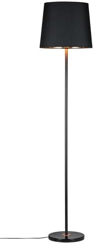 Paulmann 79612 Neordic Enja Floor luminaire max. 1x20W Floor lamp for E27 Lamps Floor luminaire with Fabric Shade Black/Copper 230V Without lamp