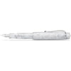Kaweco ART SPORT Fountain Pen Mineral White I Exclusive Acrylic Reservoir Pen for Ink Cartridges With Steel Nib 12.5 cm I Including Metal Box I Nib: B (Broad)