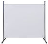 QUICK STAR Paravent 180 x 178 cm Fabric Room Devider Garden Partition Wall Balcony Privacy Screen White