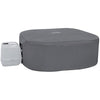 Lay-Z-Spa Small Square Thermal Hot Tub Cover 180cm x 71cm | Up to 40% More Energy Efficient, Water Repellent & UV Resistant, Universal Fit, BW60319, Grey