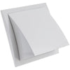 Ø 150mm / 6'' Cowled Duct Cover with Gravity Flap - Ventilation Grille with Rain and Wind Protection - External Air Vent Covers - ABS Plastic White
