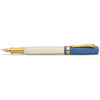 Kaweco STUDENT 50's Rock Fountain Pen I Premium Acrylic Fountain Pen for Ink Cartridges I Nostalgic Fountain Pen in Blue and Cream with Golden Details I Student Pen 16 cm I Nib: M (Medium)