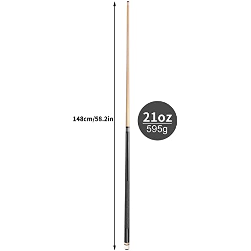 Aklot Pool Cue,Cue Sticks 58" Pool Cues Adult Canadian Maple Wood Cue Stick for Professional Billiard Players 21 oz