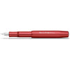 Kaweco AL SPORT Fountain Pen Deep Red I Premium Fountain Pen for Ink Cartridges I Exclusive Fountain Pen 13 cm I Nib: B (Broad)
