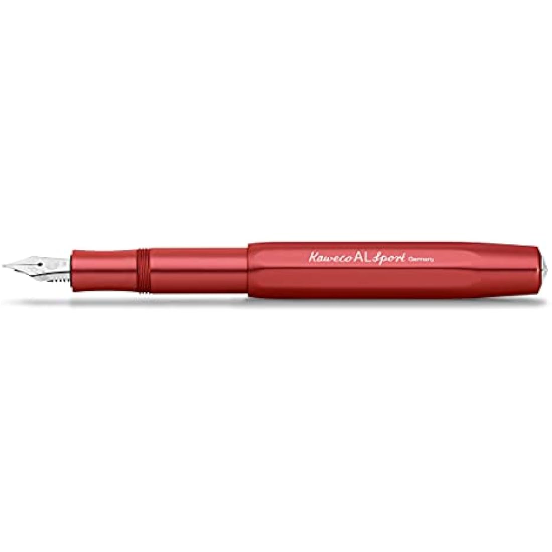 Kaweco AL SPORT Fountain Pen Deep Red I Premium Fountain Pen for Ink Cartridges I Exclusive Fountain Pen 13 cm I Nib: B (Broad)