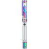 Asvine V200 Titanium Fountain Pen Vacuum Filling, Rainbow Bock Fine Nib Transparent Acrylic Smooth Writing Pen Case Set