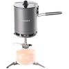 Fire-Maple Petrel 265g Ultralight Camping Cooking Set with Aluminum Pot, Greenpeak Stove, Titanium Gas Canister Stand | Fast Boiling Outdoor Cookware Kit for Backpacking Hiking Trekking Fishing