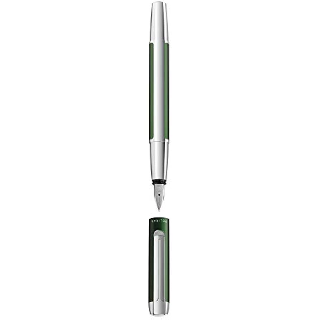 Pelikan Pura 817509 Fountain Pen Forest Green M Nib 1 Piece Including Large Cartridge Gemstone Ink® Sapphire