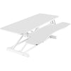 VIVO 91 cm Desk Converter, K Series, Height Adjustable Sit to Stand Riser, Dual Monitor and Laptop Workstation with Wide Keyboard Tray, White, DESK-V036KW