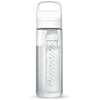 LifeStraw Go Series — BPA-Free Water Filter Bottle for Travel and Everyday Use Removes Bacteria, parasites and Microplastics, Improves Taste, 22oz Polar White