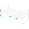 ARCCI Expandable Kitchen Cabinet Shelf Organizers, Stackable Metal Pantry Storage Shelves Rack, Adjustable Counter Spice Shelf for Cabinets, Countertop, Cupboard Organizers and Storage, White