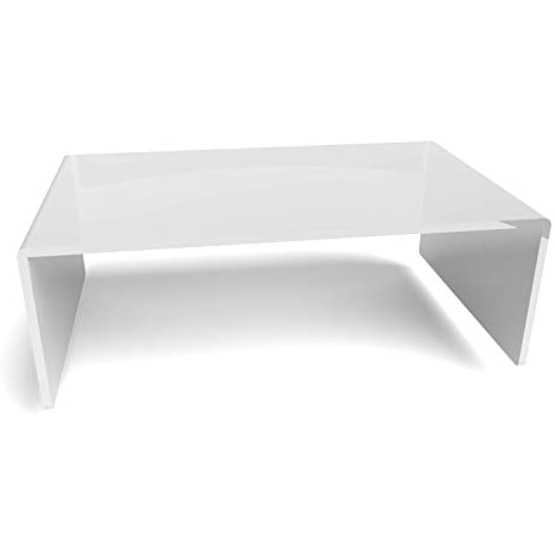 Monitor/TV Riser Display Stand Gloss Acrylic (White)