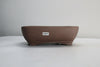21cm Unglazed Bonsai Pot | Rectangle | 21cm x 17cm x 7cm | Brown