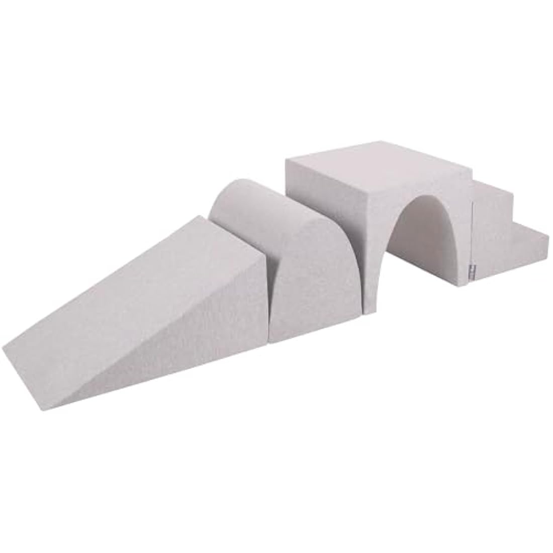 KiddyMoon Foam Playground Set - Wedge L/Hill/Tunnel/Steps PPZ-244, Light Grey,Multi-Size