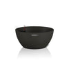 Lechuza Self Watering Plant Pot CUBETO Stone 40 Garden Flower Indoor and Outdoor Plastic Planter with Drainage Hole D40 H18 cm Graphite Black