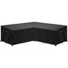 SanGlory V-Shape Garden Furniture - Waterproof Patio Sofa Couch Cover, Heavy Duty Oxford Outdoor Rattan Corner Sofa Cover Anti-UV, 270x270x90/90x65cm