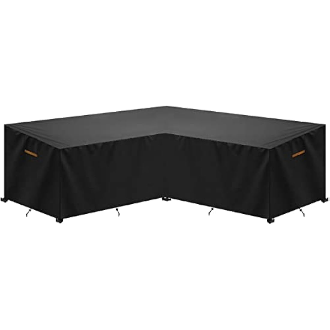 SanGlory V-Shape Garden Furniture - Waterproof Patio Sofa Couch Cover, Heavy Duty Oxford Outdoor Rattan Corner Sofa Cover Anti-UV, 270x270x90/90x65cm