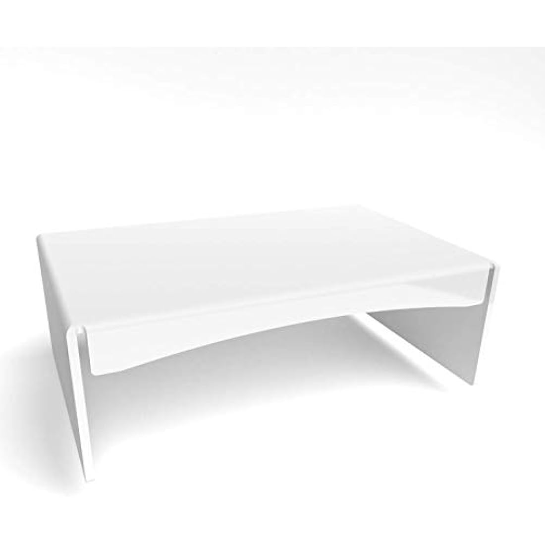 Monitor/TV Riser Display Stand Gloss Acrylic (White)