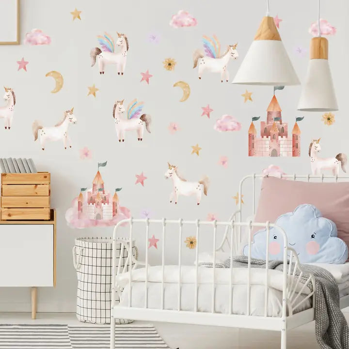 Unicorns and Castles Wall Sticker Pack