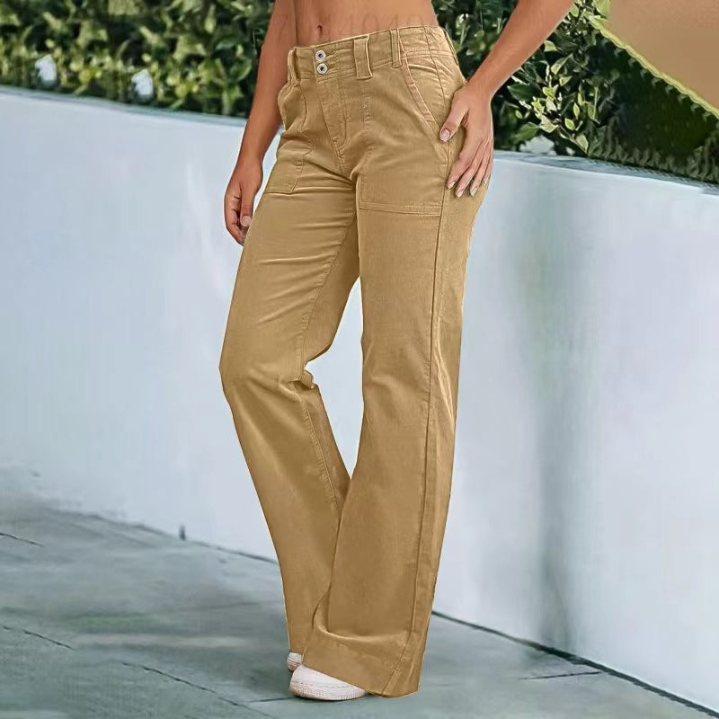 Lightweight Sports Pants Zipper Pocket Exercise Workout Pants